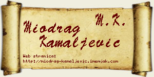 Miodrag Kamaljević vizit kartica